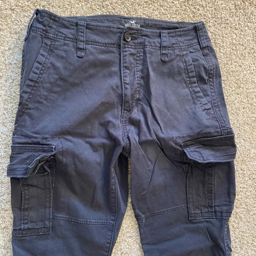 Hollister Co. navy blue cargo pants size 32x34 workwear streetwear skater